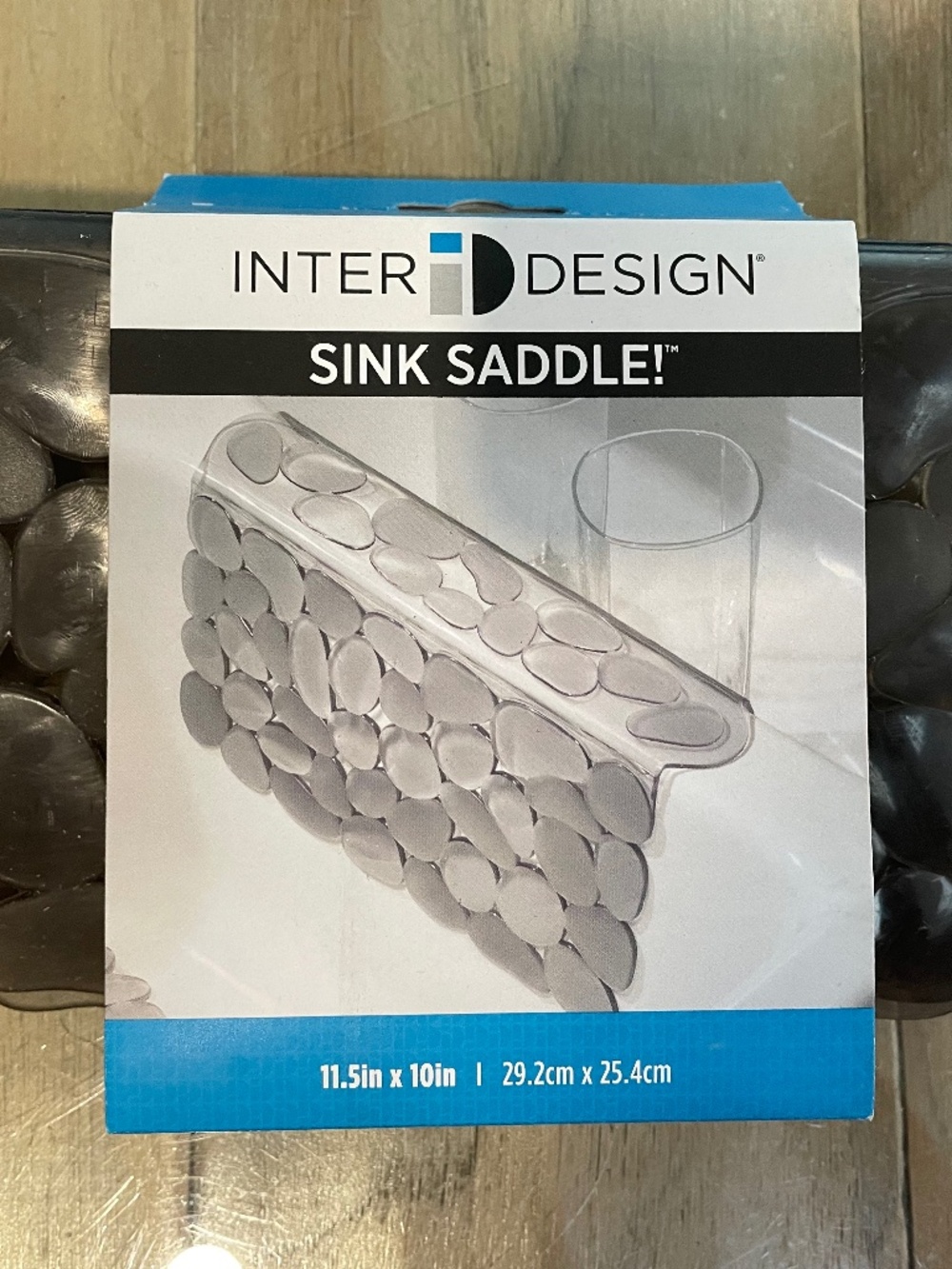 Grey Pebble-Pattern Sink Saddle